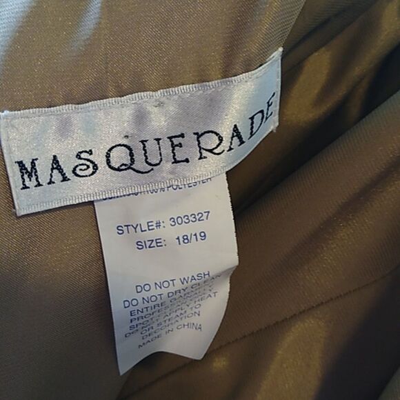 Masquerade Brown/Gold Sequin Embellished Women's 18 Cocktail Dress - Picture 2 of 7